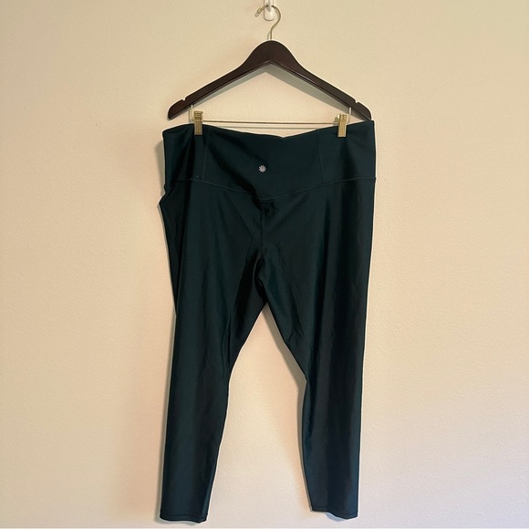 Athleta Elation Ultra High Rise Shine Tight in Dark Green Womens Size 2X - Picture 2 of 9
